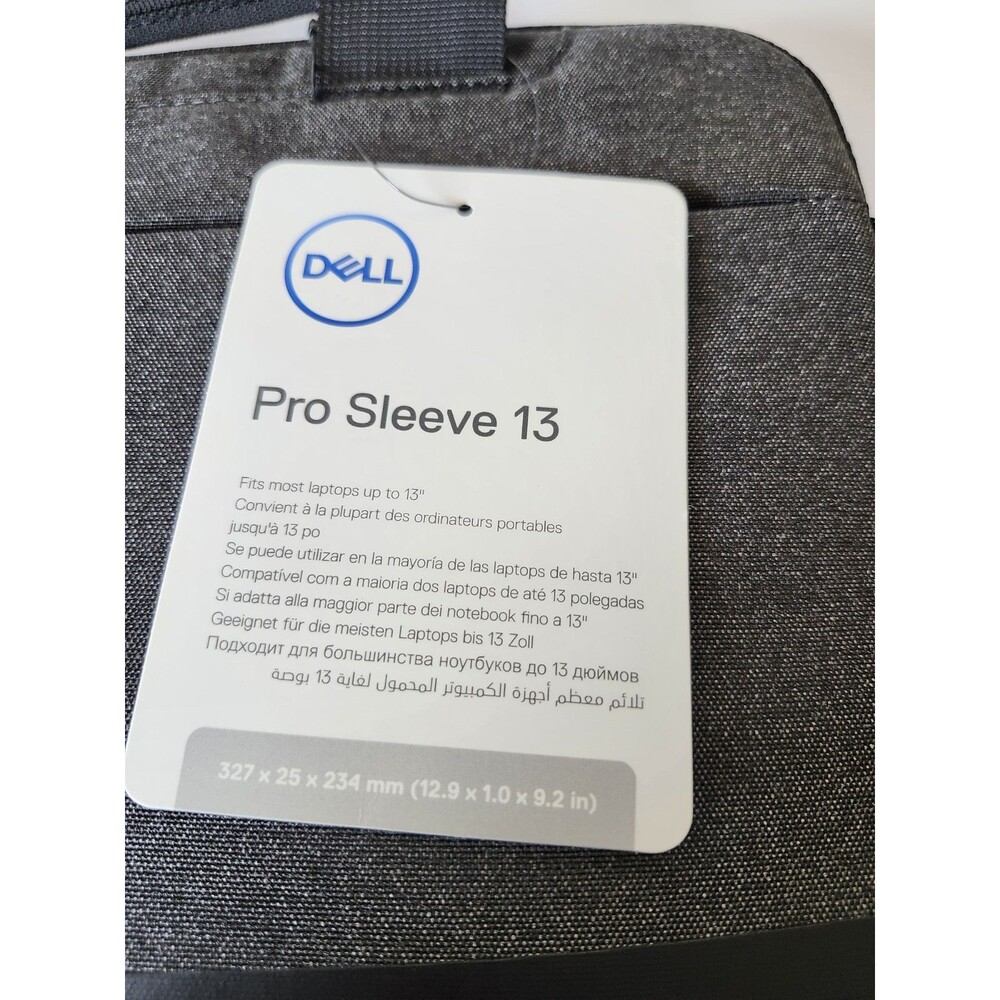 New Dell Pro Sleeve 13 Notebook Laptop Carrier Bag Gray & Black 7MTR0 - Picture 11 of 11